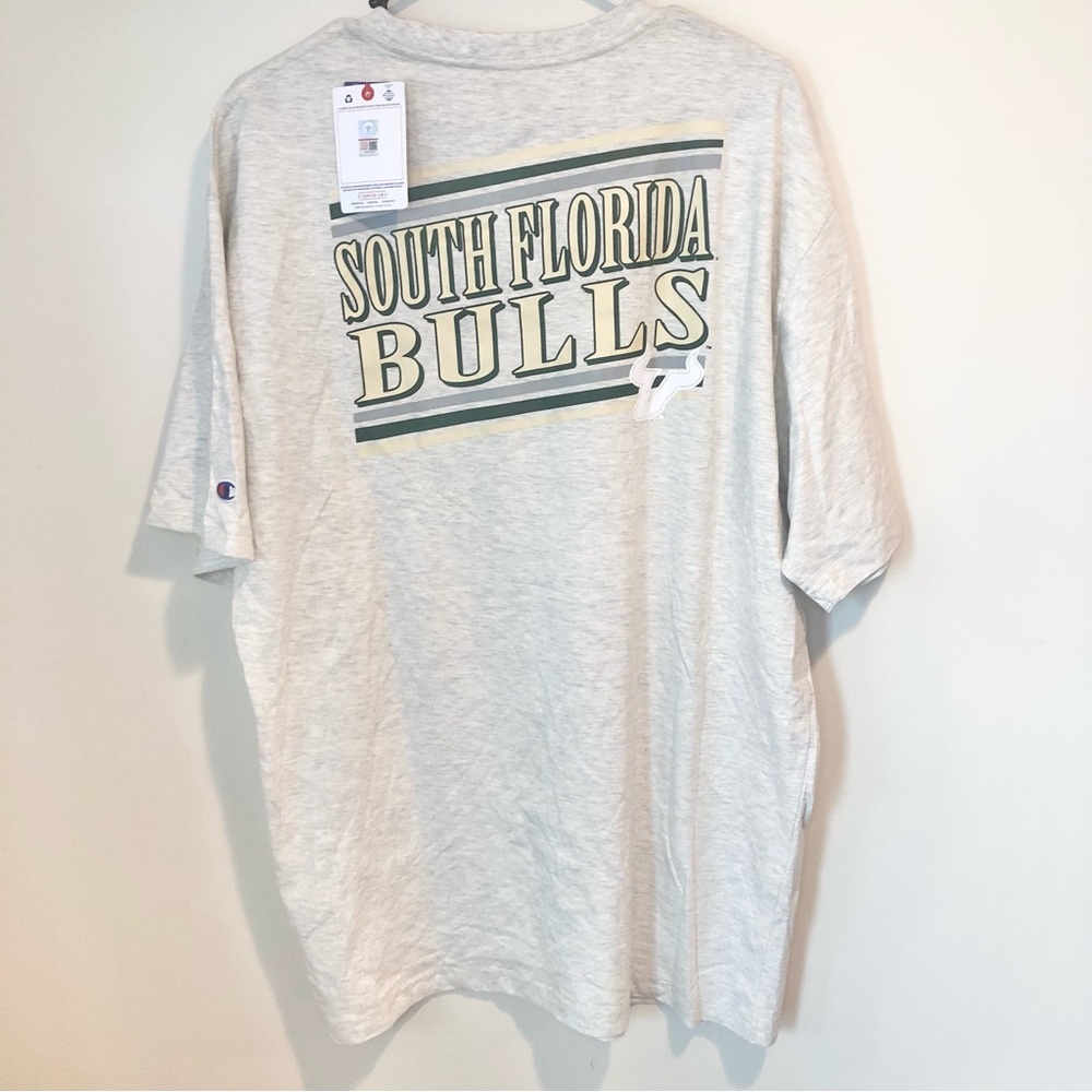 Champion University South Florida Bulls Mens Size 2XL Oatmeal Graphic T-Shirt